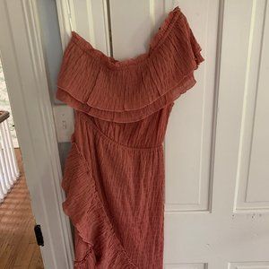 Wish Off the Shoulder Ruffle Dress